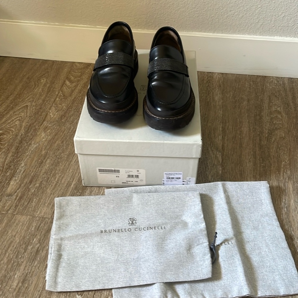 Brunello Cucinelli loafers, in a great used condition. Size 39 EU